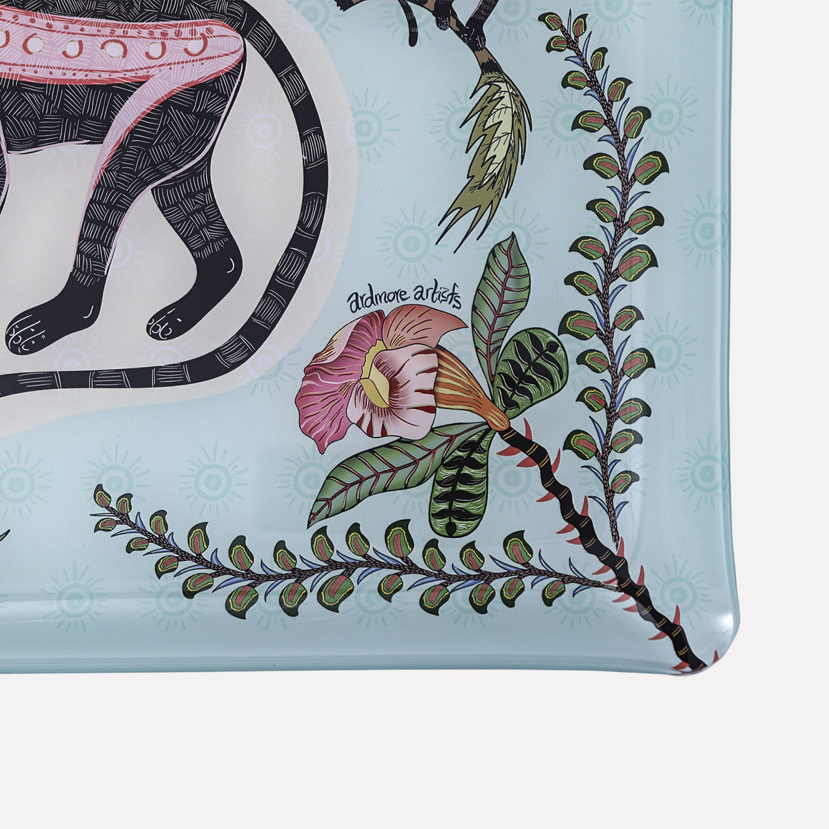 Meandering Monkey Small Tray in Oasis