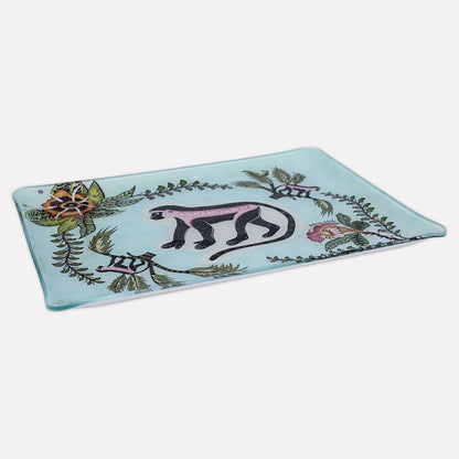 Meandering Monkey Small Tray in Oasis