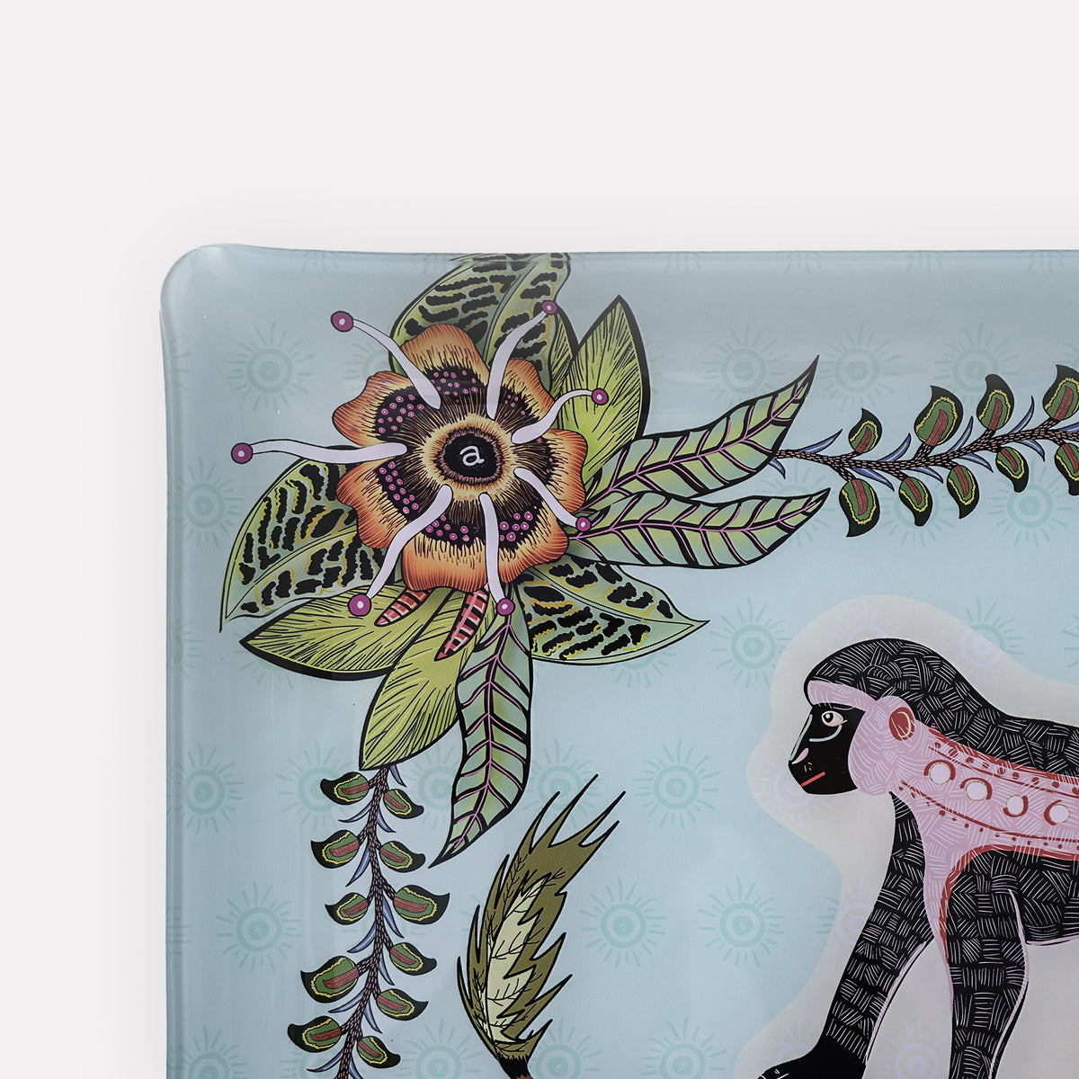 Meandering Monkey Small Tray in Oasis