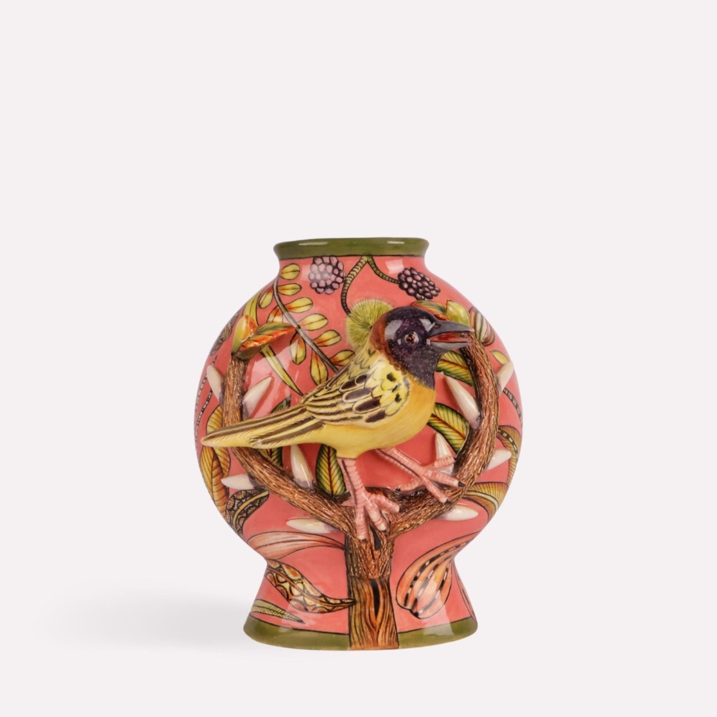 Weaver Bird Small Vase