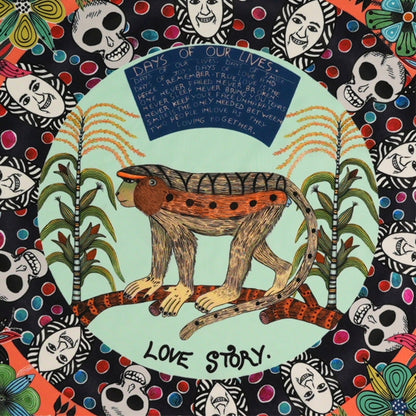 Wonderboy Love Story Silk Scarf Coral 65