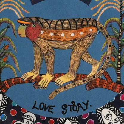 Wonderboy Love Story Silk Pocket Square Frost 43