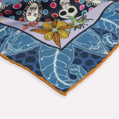 Wonderboy Love Story Silk Pocket Square Frost 43