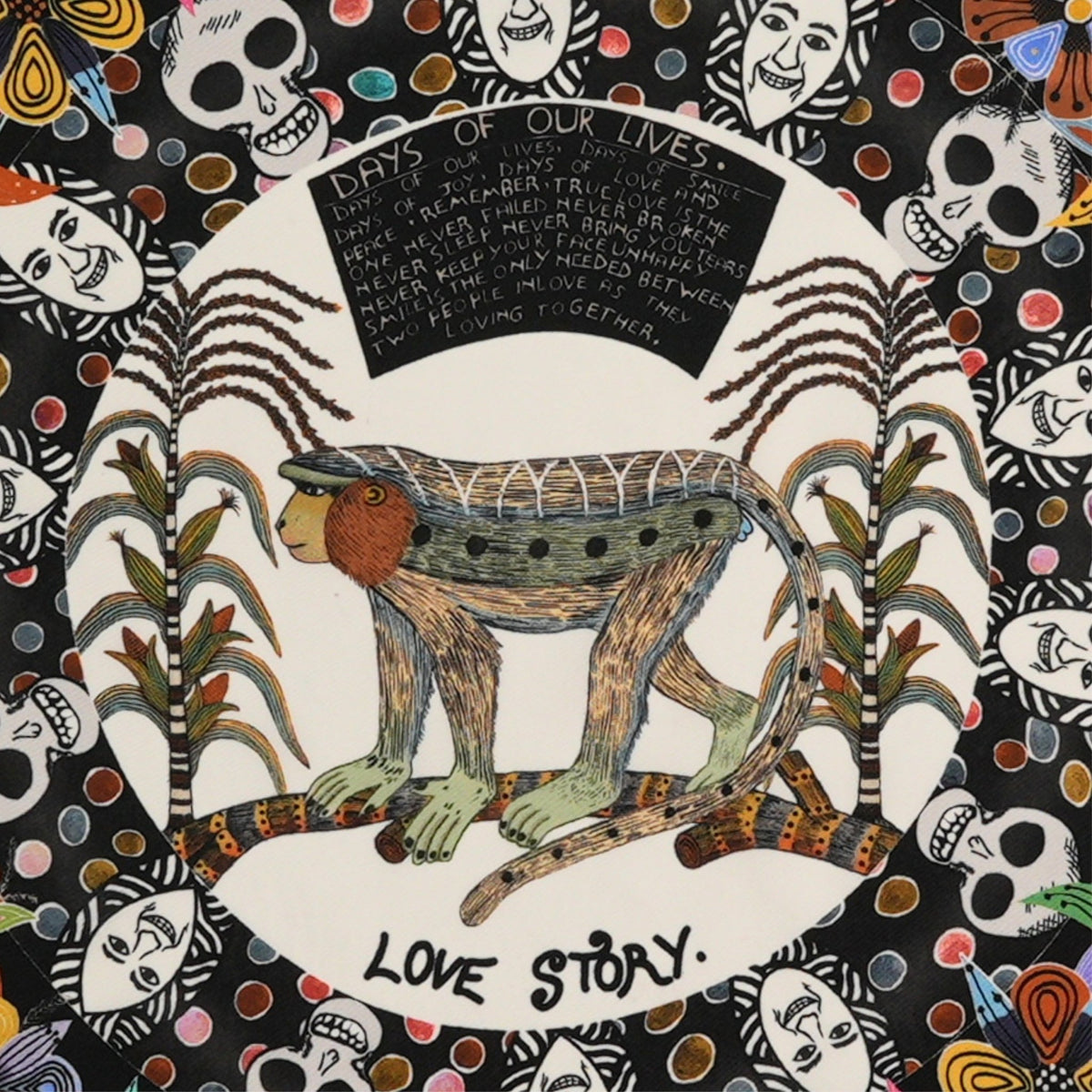 Wonderboy Love Story Silk Pocket Square Moonlight 43