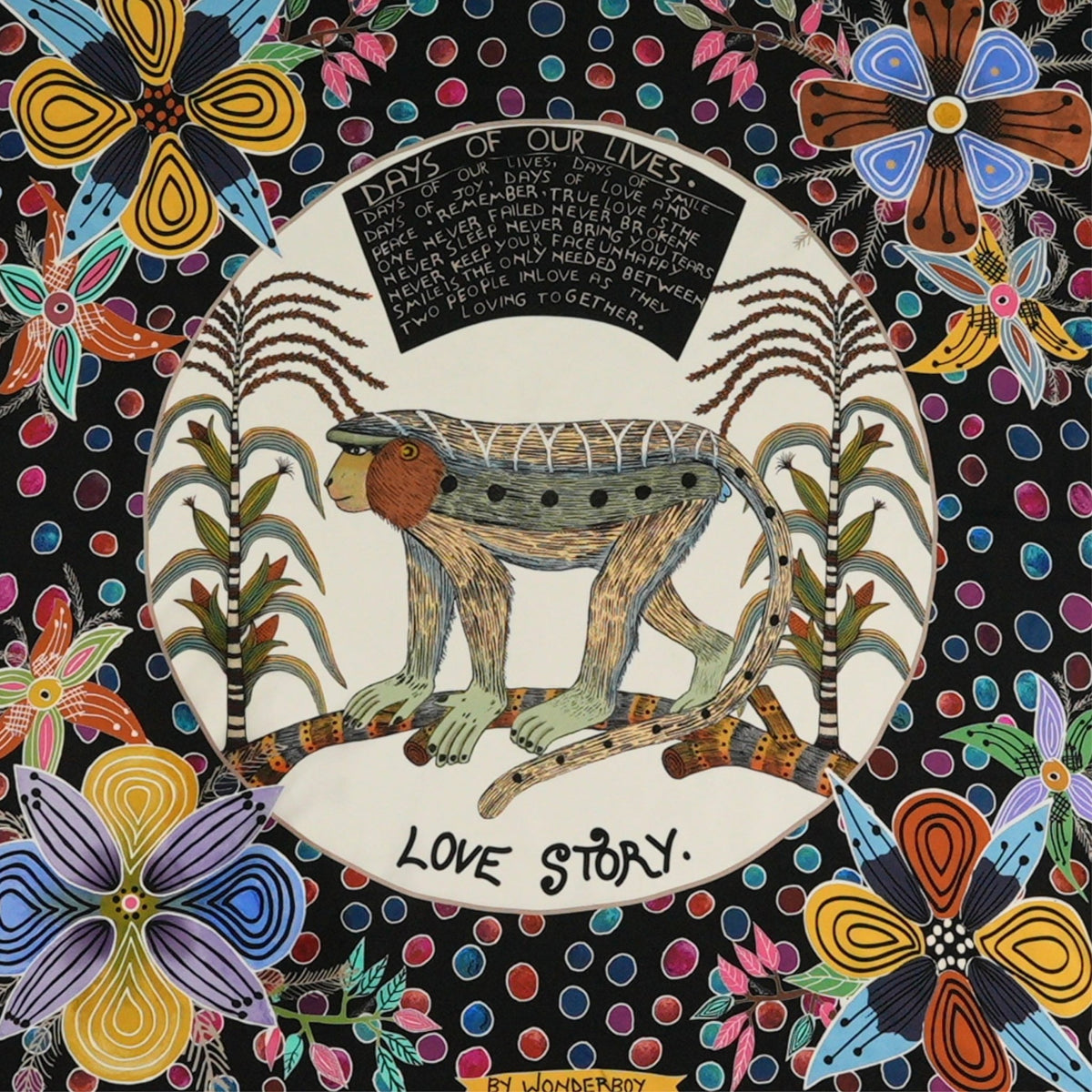 Wonderboy Love Story Silk Scarf Moonlight 90