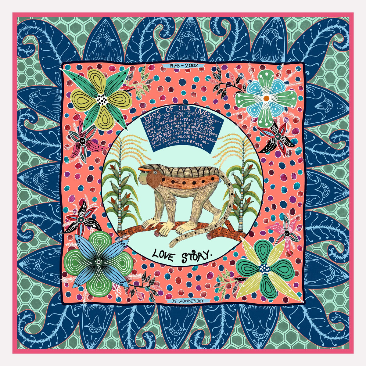 Wonderboy Love Story Wrap Coral