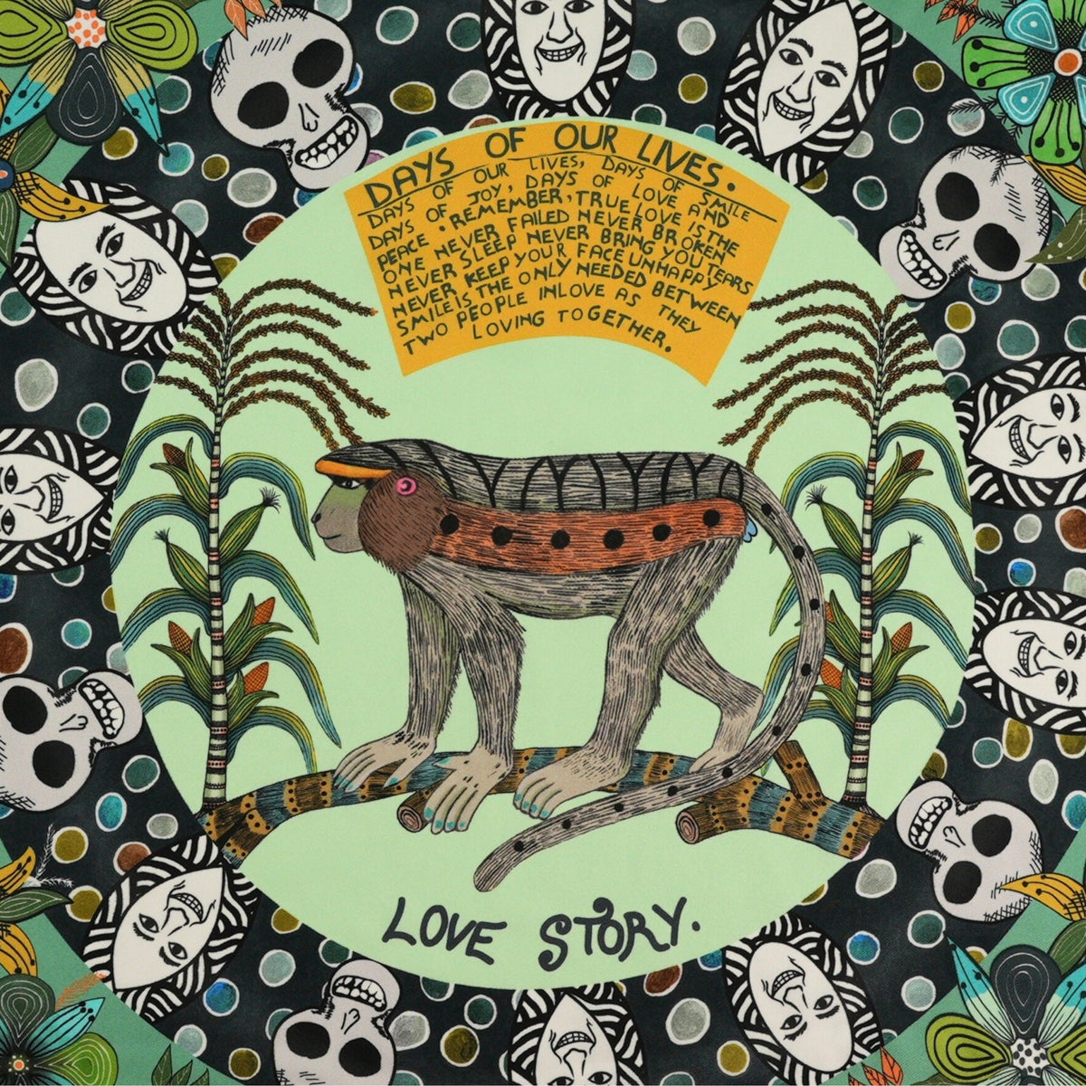 Wonderboy Love Story Silk Scarf Jade 65