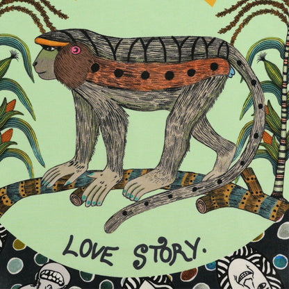 Wonderboy Love Story Silk Scarf Jade 65