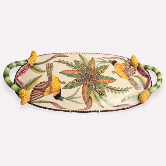 Masked Weaver Platter