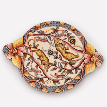 Leopard and Monkey Platter