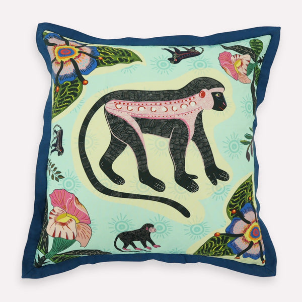 Meandering Monkey Oasis Cushion Cover