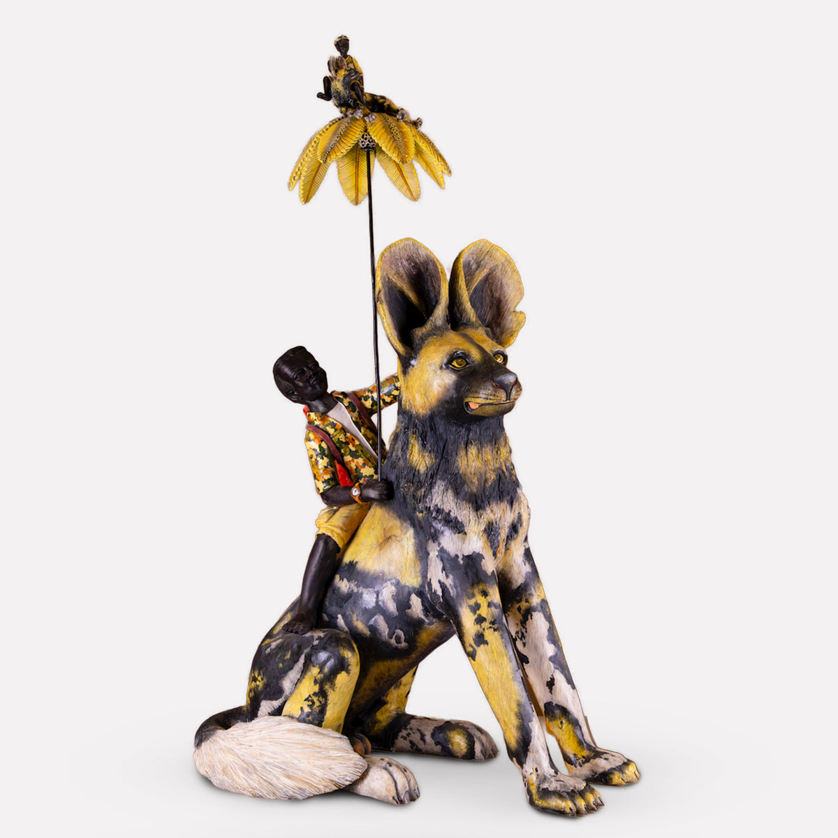 Wild Dog With Boy Rider
