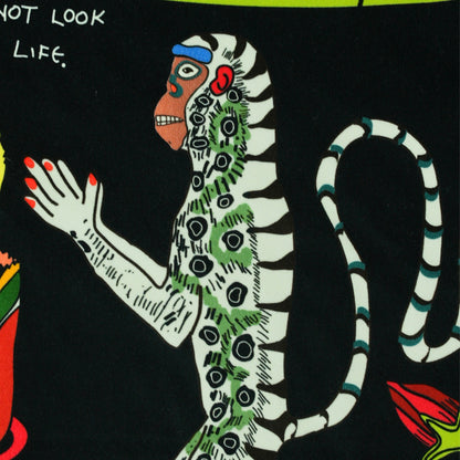 Wonderboy Wisdom Large Scale Night Velvet Fabric