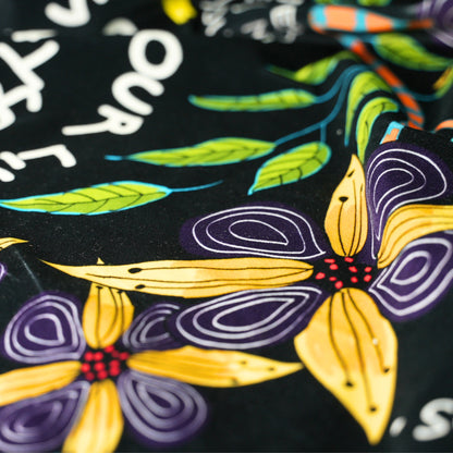 Wonderboy Wisdom Large Scale Night Velvet Fabric