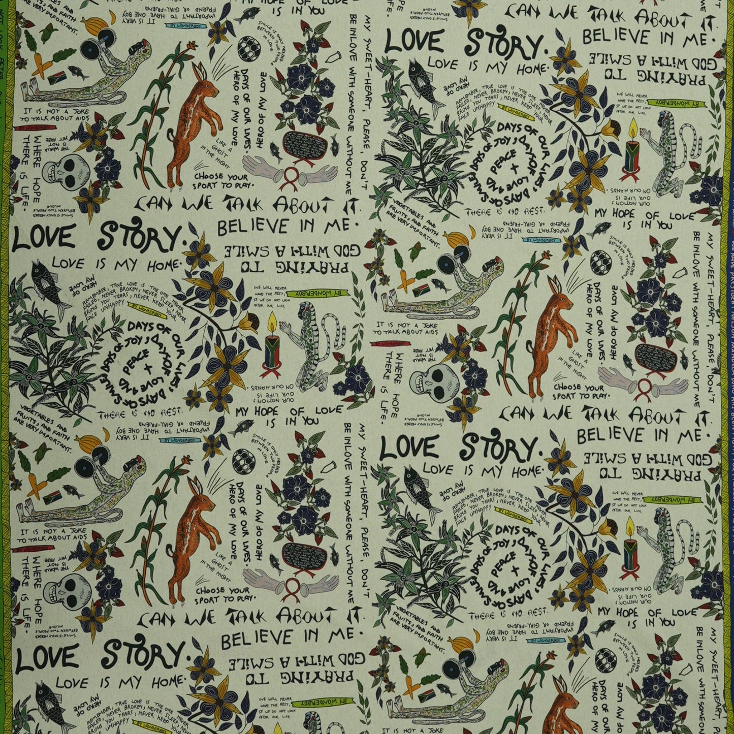 Wonderboy Wisdom Small Scale Taupe Raw Linen Fabric