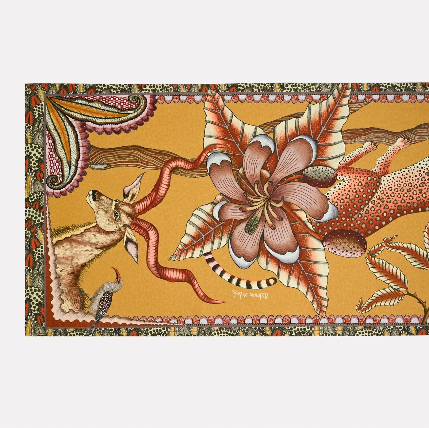 Pangolin Park Table Runner in Flame