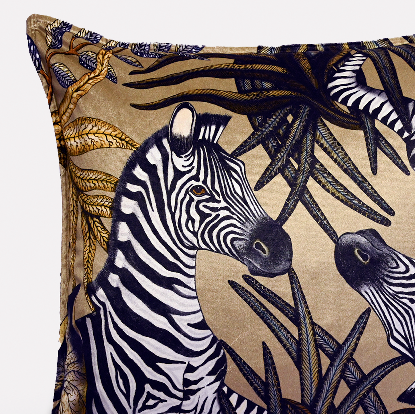 Thanda Stripe Savannah Velvet Cushion Cover