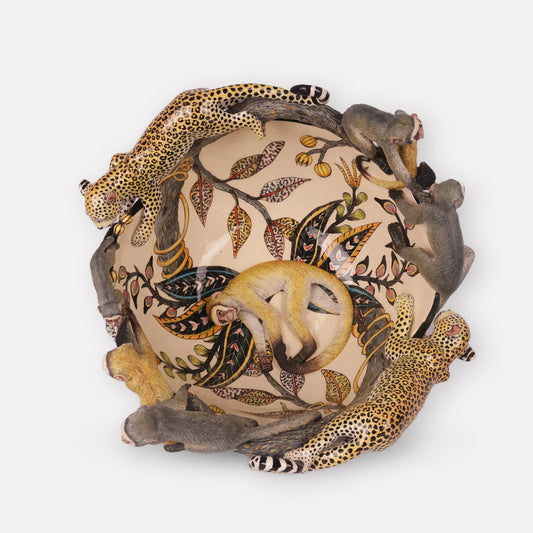 Leopard and Monkey Bowl