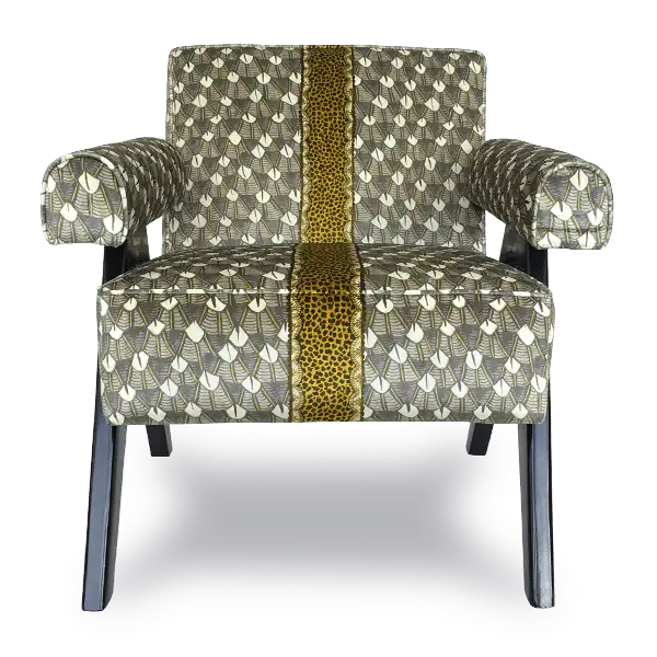 Zambezi Feather Silver Ripple Occasional Chair Ardmore Design