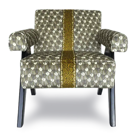 Zambezi Feather Silver Ripple Occasional Chair Ardmore Design