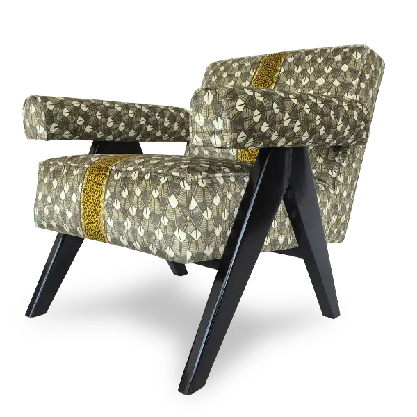 Zambezi Feather Silver Ripple Occasional Chair Ardmore Design