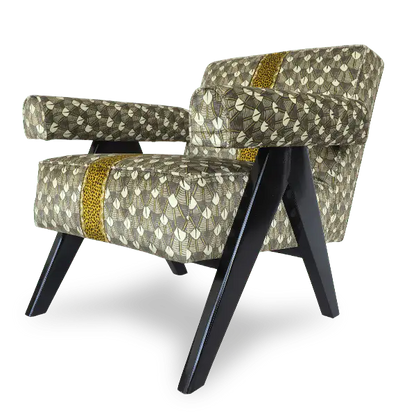 Zambezi Feather Silver Ripple Occasional Chair Ardmore Design