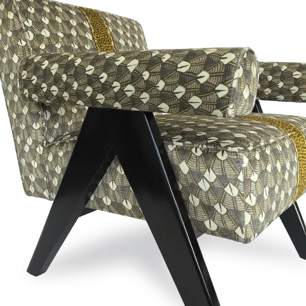 Zambezi Feather Silver Ripple Occasional Chair Ardmore Design