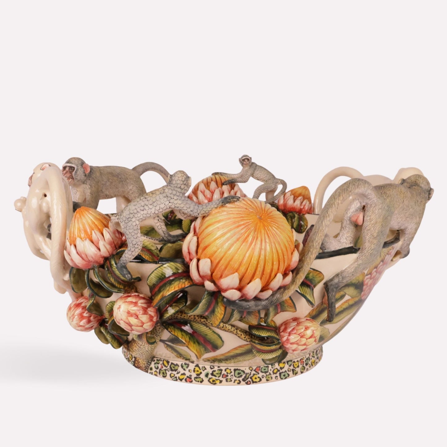 Monkey and Protea Bowl