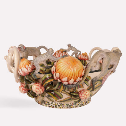 Monkey and Protea Bowl