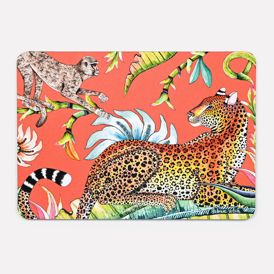 Monkey Paradise Coral Pair (Hard Board Placemats )