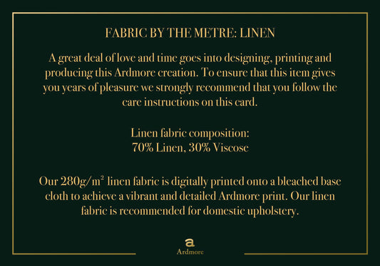 Care Card for Linen Fabrics