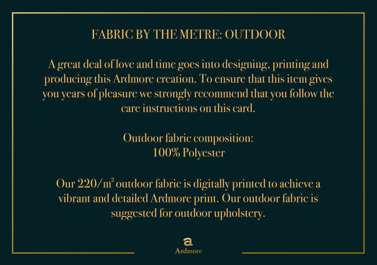 Care Card for Outdoor Fabrics