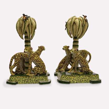 King Cheetah Candle Holders