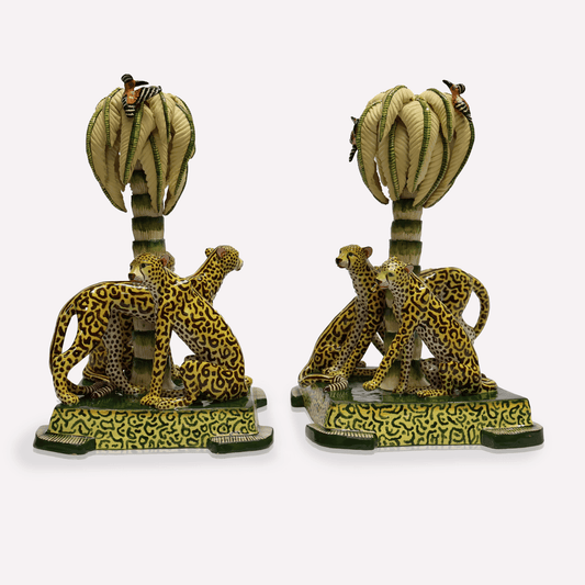 King Cheetah Candle Holders