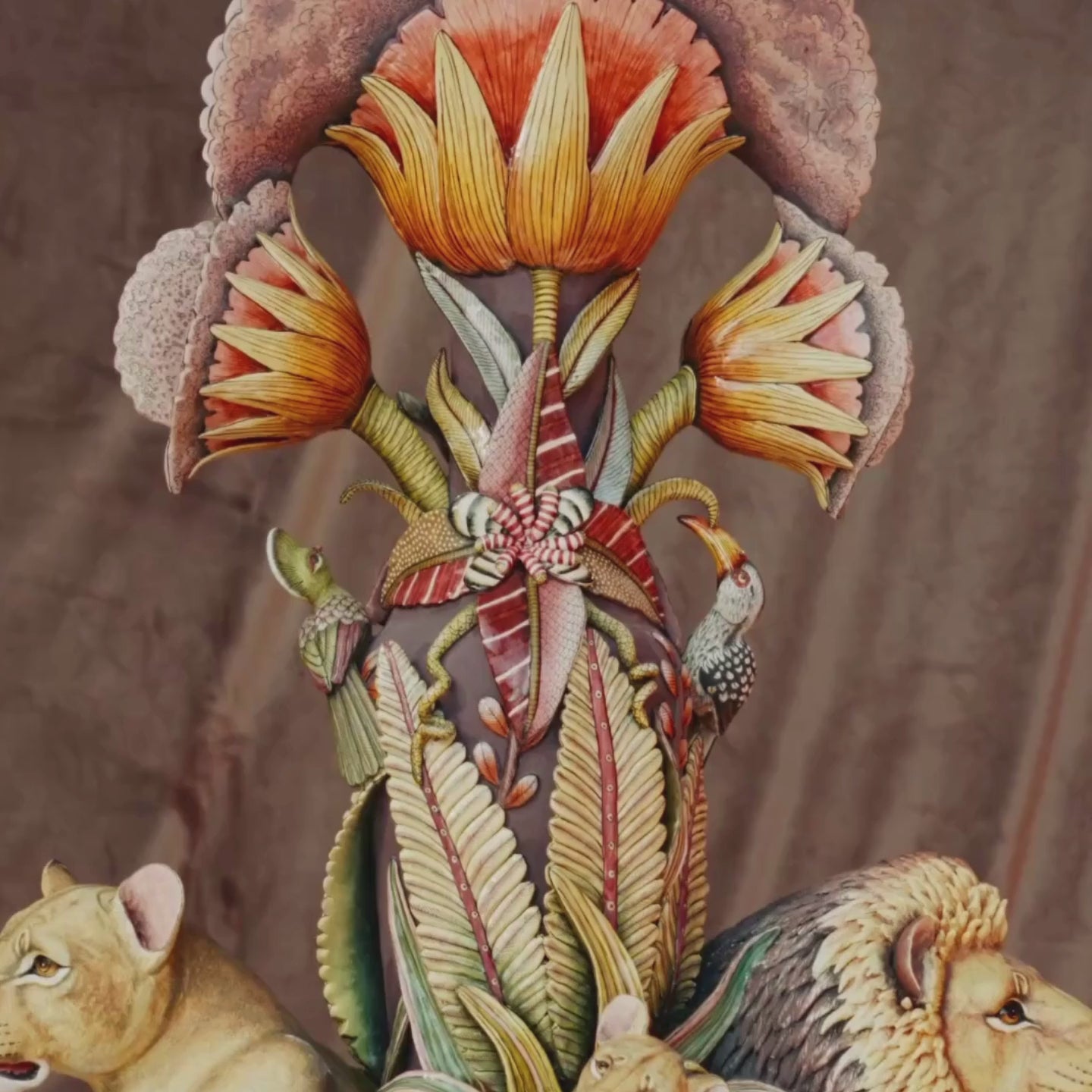 Lion Phinda Pride Vessel, created in celebration of Ardmore's 40th Anniversary.
