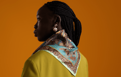 Armoured Warriors Silk Pocket Square Jade 43