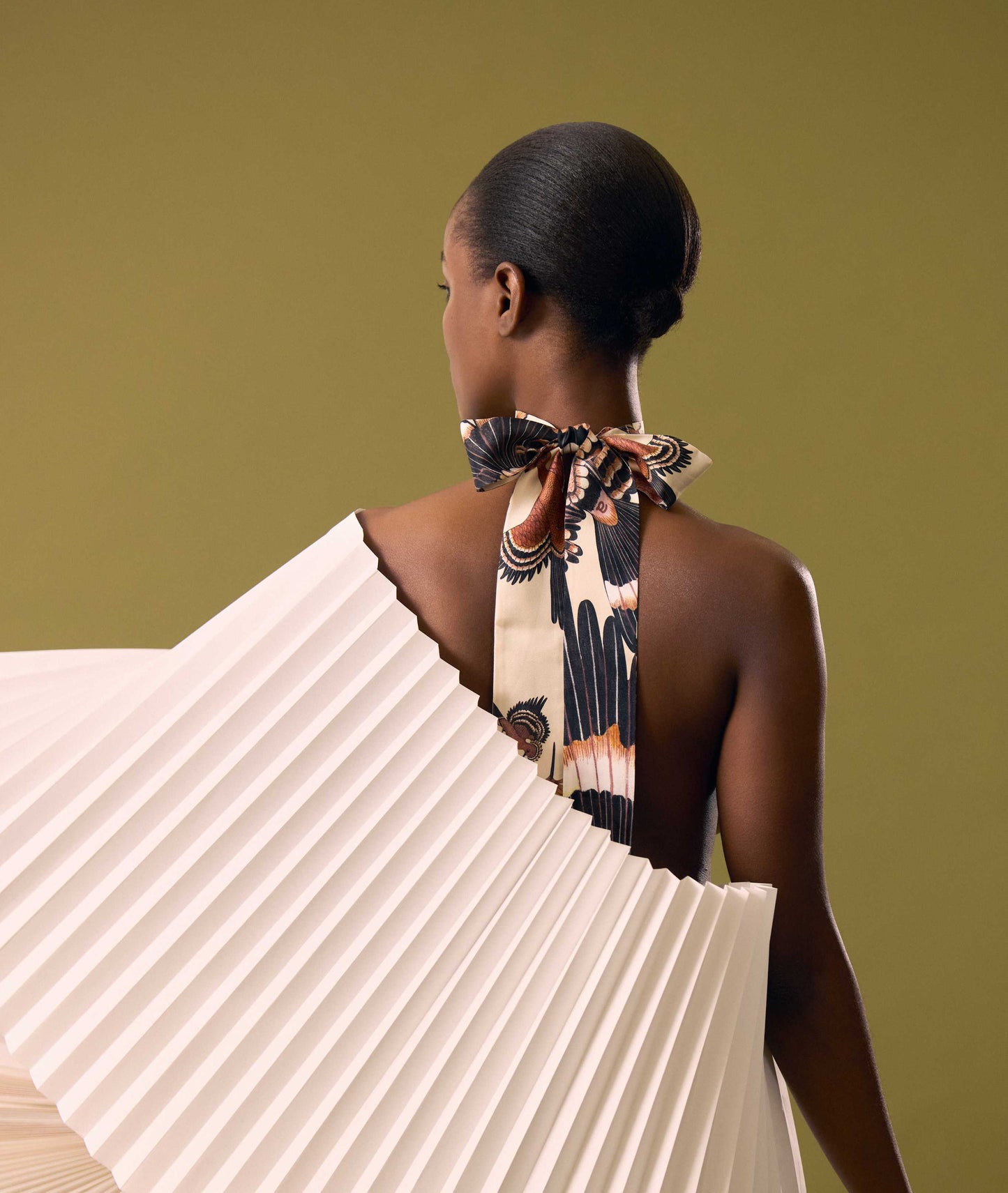 Hoopoe Hop Silk Twill in Stone 165