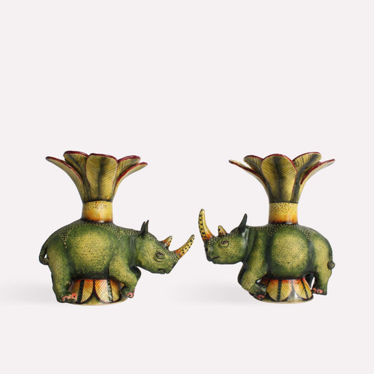 Rhino Candle Holders