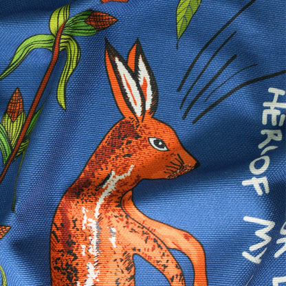 Wonderboy Wisdom Large Scale Midnight Thick Weave Linen Fabric