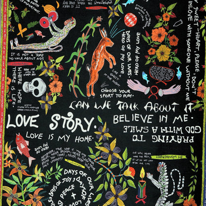 Wonderboy Wisdom Large Scale Night Thick Weave Linen Fabric