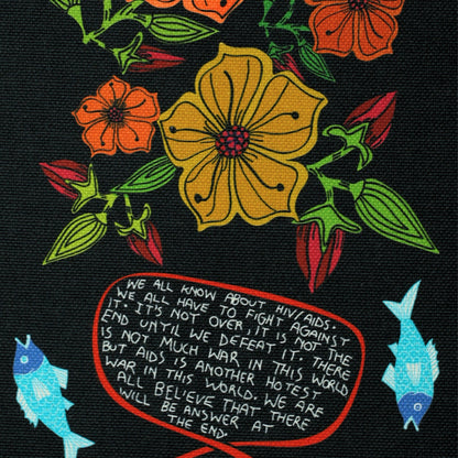 Wonderboy Wisdom Large Scale Night Thick Weave Linen Fabric