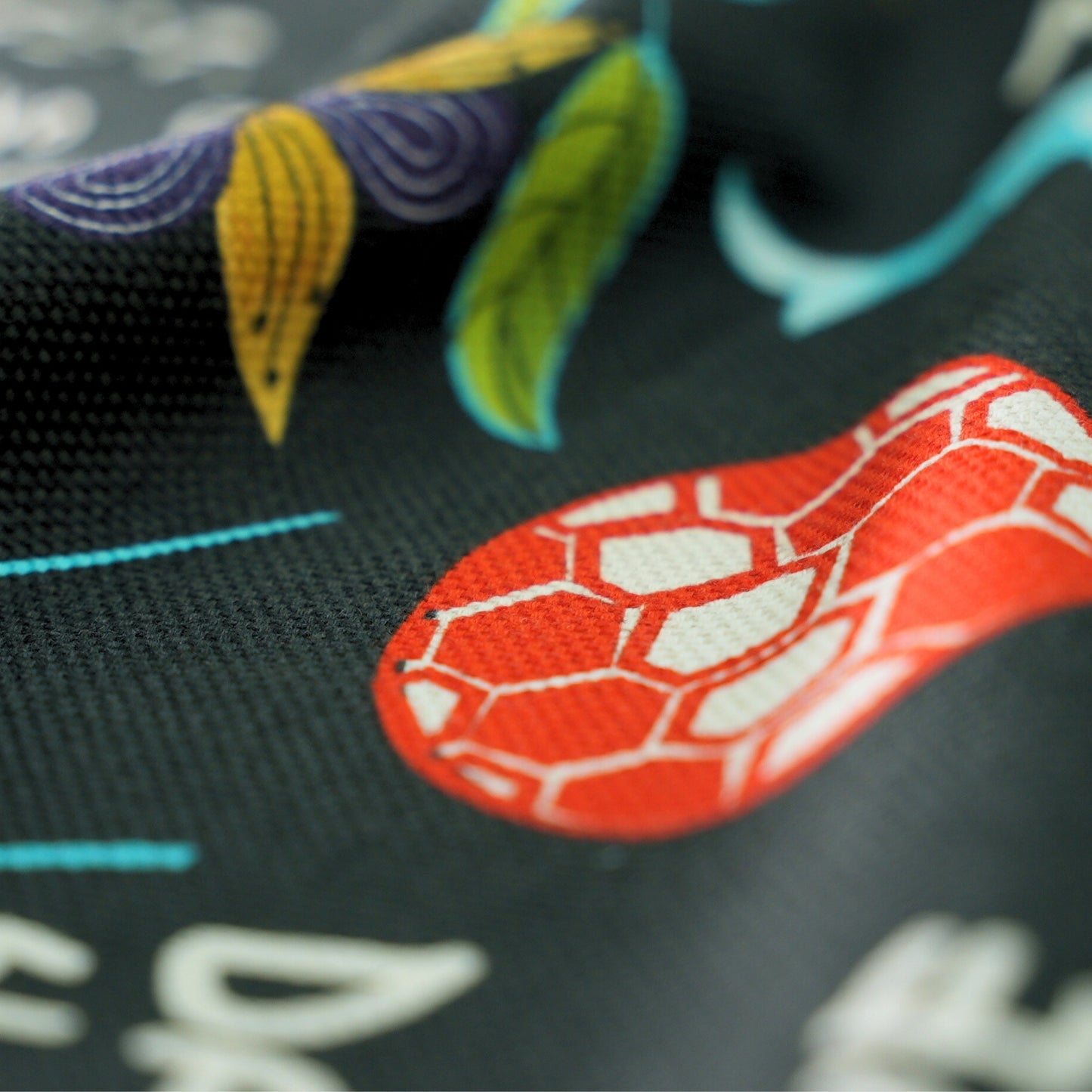 Wonderboy Wisdom Large Scale Night Thick Weave Linen Fabric