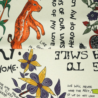 Wonderboy Wisdom Large Scale Taupe Thick Weave Linen Fabric