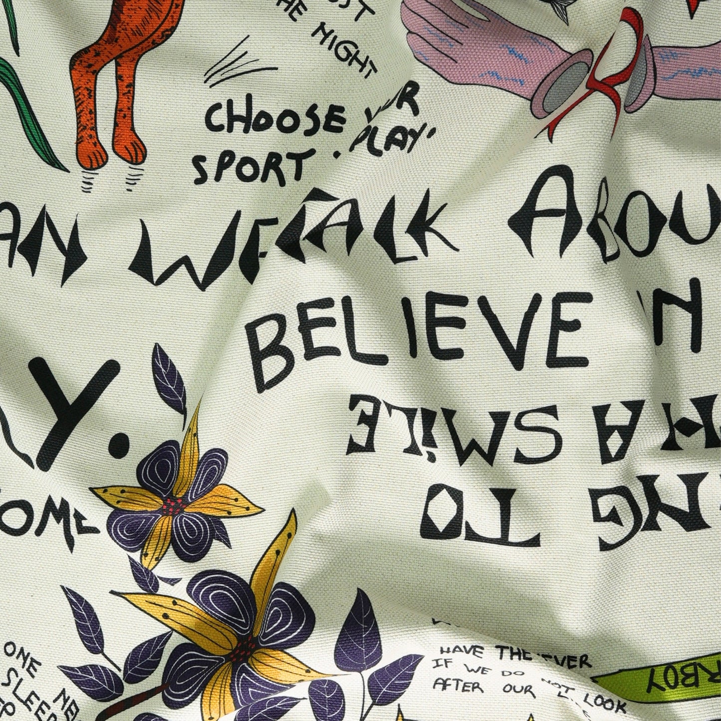 Wonderboy Wisdom Small Scale Taupe Raw Linen Fabric