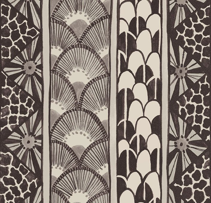 A striking monochrome variation, enhancing the intricate ceramic-inspired patterns with a minimalist and refined aesthetic.