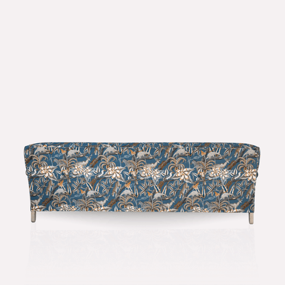 Displays the elongated form, emphasising the length and structural balance, reinforcing it as a statement piece in any setting.