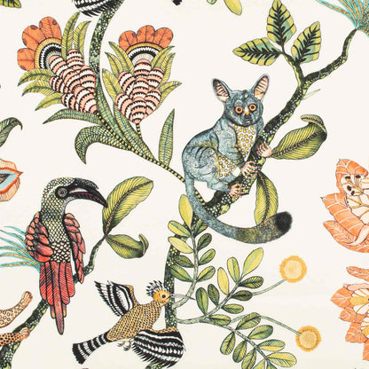 Camp Critters Coral Outdoor Fabric