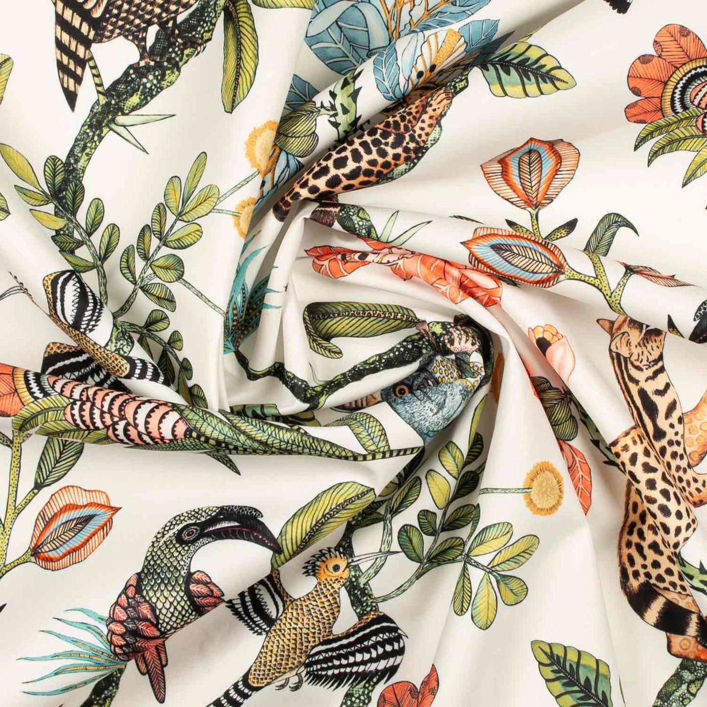 Camp Critters Coral Outdoor Fabric