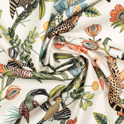 Camp Critters Coral Outdoor Fabric