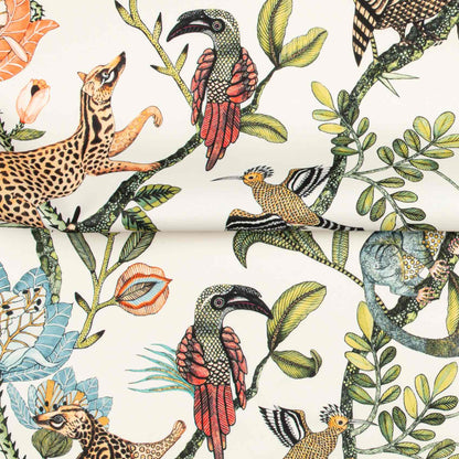 Camp Critters Coral Outdoor Fabric